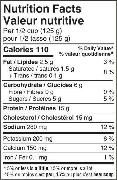 NUTRITIONAL INFORMATION image