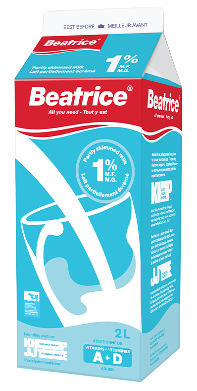 Beatrice Ontario 1 Partly Skimmed Milk 2L